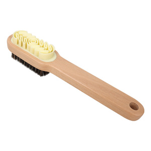 Double Sided Suede <b>Shoe</b> <b>Brush</b> Horse Hair Cleaning <b>Brush</b> For Snow Boots And Leather Care - Product Image 1