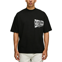 T-shirt unisexe streetwear 100% coton, logo personnalisé, épaules tombantes, impression graphique, t-shirts de haute qualité, t-shirt ample et boxy pour homme