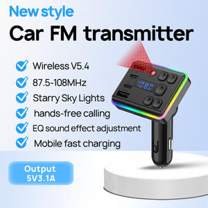 Nouveau lecteur MP3 <span class=keywords><strong>Bluetooth</strong></span> pour voiture avec appels mains libres, <span class=keywords><strong>transmetteur</strong></span> <span class=keywords><strong>FM</strong></span> et lumières ciel étoilé - Product Image 2