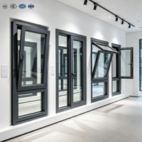 Ventanas y Puertas Abatibles de Aluminio con Doble Acristalamiento, Eficiencia Energética, Venta al Por Mayor