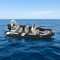 Côtes gonflable de luxe en aluminium, plate-forme rigide de 20 pieds, bateau gonflable, Orca/PVC, 600