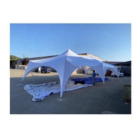 Tente de réception extérieure en PVC extensible blanche 12m x 6m, durable, portable, avec structure en aluminium, résistante aux UV quatre saisons, >3000mm, pour mariage