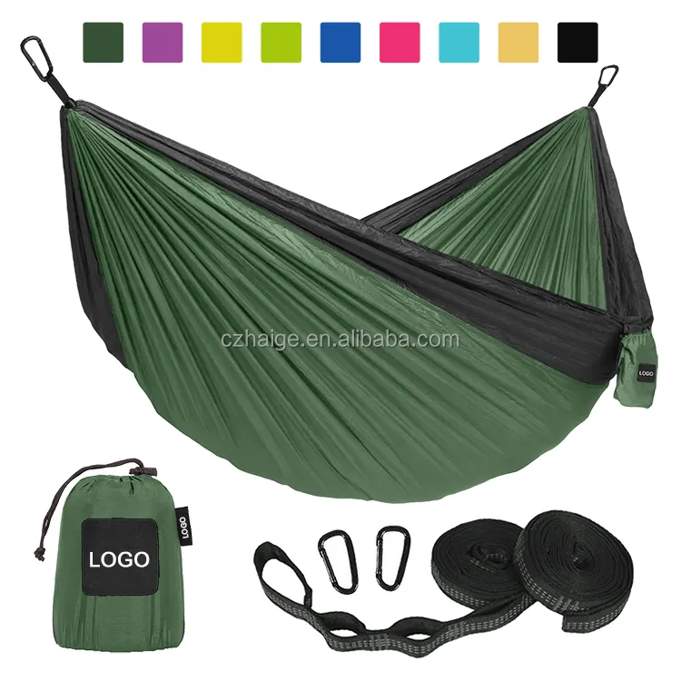 Fabriek Groothandel Custom Double & Single Reizen Camping Hangmat Lichtgewicht Draagbare Outdoor Hangmatten