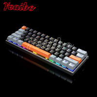 Yeaibo Combos Lipat Sprache Tastatur zum Anschluss von Import Hongtu beheiztes Glas 75 leuchtende Genchin Impact Gamin Gaming-Tastatur