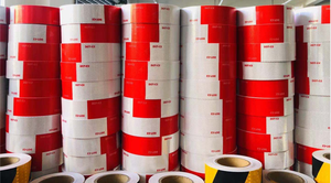 Car Truck Road EGP / HIP Sticker Adhesive Tap / Diamond <strong>Reflective</strong> Film Reflectors <strong>Tape</strong> for Traffic Cone Post - Product Image 2
