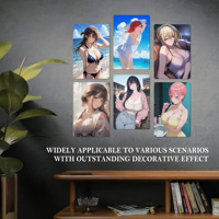 Metallplatten Individuelle Vintage-Poster Anime Pin-up Gir Wanddekoration Großhandel Retro Schönheitsprodukte Blechschild für Pub- und Heimdekoration