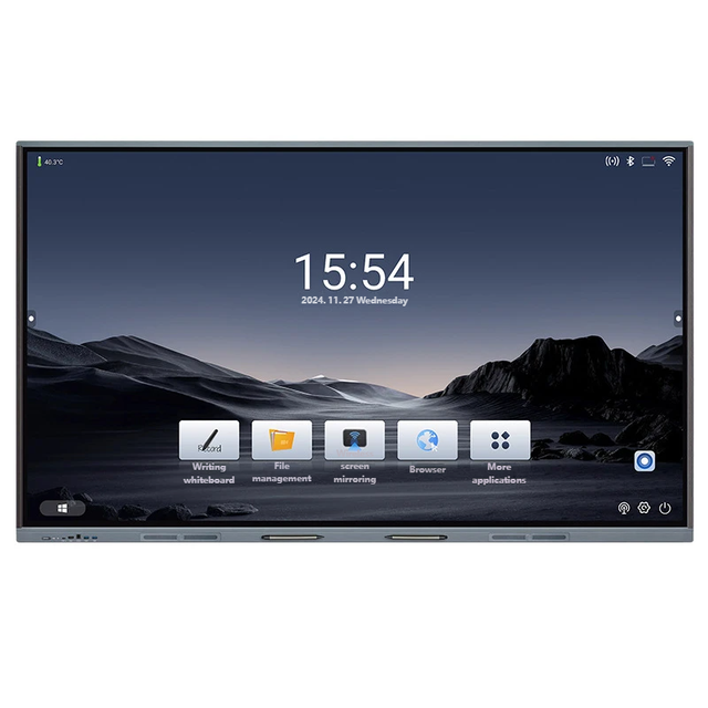 Interactive Touch Screen Intelligent Whiteboard Wall-Mounted LCD 4K Resolution Aluminum Alloy Frame Conference All-In-One