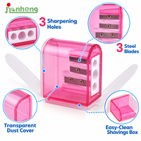 Taille-crayon en plastique transparent en gros pour enfants, étudiants, fournitures scolaires et de bureau, couleur personnalisée, personnalisation OEM