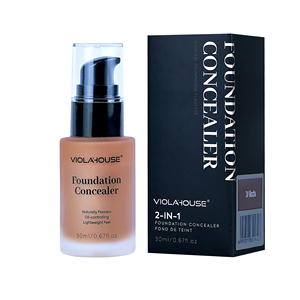 Fond de teint couvrant VIOLAHOUSE, couleur brun foncé, léger, longue tenue, fini mat, <span class=keywords><strong>correcteur</strong></span> liquide pour le visage - Product Image 1
