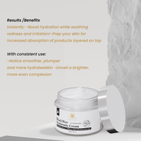 Crème hydratante éclaircissante et apaisante au riz noir naturel, marque privée OEM ODM, crème pour le visage à l'acide hyaluronique pour peaux sensibles