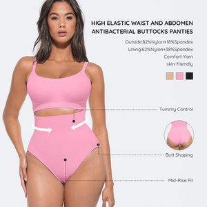 HEXIN Vente en Gros Culotte Gainante Taille Haute Sans Couture à Entrejambe Antibactérien Effet Ventre Plat et Rehausseur de Fesses - Product Image 4