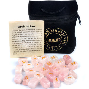 Kit de divination <span class=keywords><strong>oracle</strong></span> en cristal naturel avec lettres gravées en améthyste, sac en velours spirituel, 25 pièces - Product Image 2