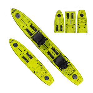 LSF 2 piezas Solo 3 secciones Double Paddler Recreación Alquiler Pesca <span class=keywords><strong>Paddle</strong></span> Kayak para Ocean Waters Lake - Product Image 1