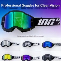 Lunettes de moto et de ski – Lunettes de cyclisme coupe-vent à monture intégrale avec verres interchangeables compatibles avec les verres correcteurs – Tout-terrain et extérieur