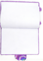 Carnet en peluche chat violet doux avec ailes - Adorable journal intime pour enfants