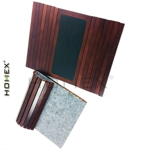 Table d'appoint en bambou <span class=keywords><strong>pour</strong></span> canapé avec porte-gobelet - Table antidérapante <span class=keywords><strong>pour</strong></span> boissons, collations, télécommande, plateau pliable en bambou réglable - Product Image 2
