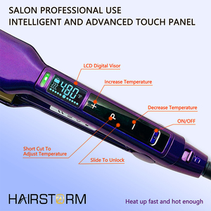 Professional Titanium <strong>Hair</strong> Iron <strong>Straightener</strong> with Lcd Flat Irons Wholesale Private Label Customize <strong>Hair</strong> <strong>Straightener</strong>
