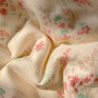 Parure de lit florale vintage 4 pièces 100% polyester imprimé réactif, housse de couette douce et chaude pour filles