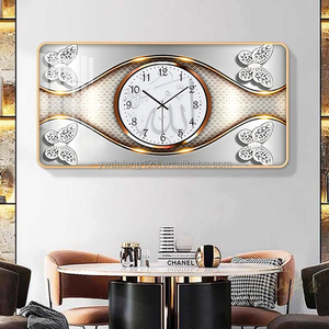 Horloge murale moderne en porcelaine avec impression Ramadan musulman, motifs argent et or, <span class=keywords><strong>calligraphie</strong></span> islamique, vente en gros - Product Image 3