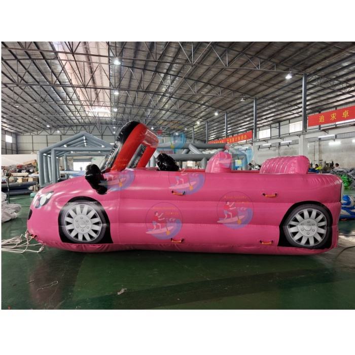 Inflatable Towable Car for 2 Riders, Heavy-Duty PVC Water Ski Float ...