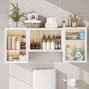Nouvelle toilette murale avec porte de placard, multifonctionnelle, armoire de salle de bain, boîte de rangement pour articles de bain - Product Image 1