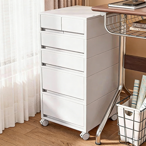 Gabinete de Almacenamiento Xing You de 5 Niveles Blanco Bajo Escritorio Plástico con Cajones Múltiples para Hogar u Oficina para Uso en Sala de Estar - Product Image 2