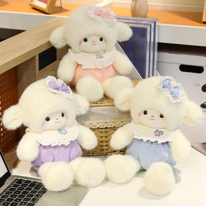 Nueva Moda de San Valentín, 520, Ropa de Dormir con Flores, Linda Muñeca de Oveja de Peluche, Muñeca Reconfortante de Algodón PP de 31 cm a 50 cm para Bebés - Product Image 4