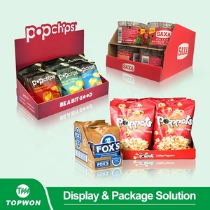Topwon Custom Supermarket Advertising POP <strong>Paper</strong> Floor <strong>Pallet</strong> Snacks <strong>Display</strong> Racks Cardboard Chips <strong>Display</strong> Stand - Product Image 5