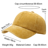 Gorra de Béisbol Personalizada con Visera Curva, Gorra de Estilo Desgastado con Logotipo Bordado, Gorra Ajustable para Deportes al Aire Libre