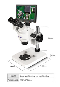 9インチディスプレイ搭載のムルジダー三眼実体顕微鏡 MSD202B1-T-9C - Product Image 2