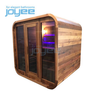 JOYEE calidad moderna 3 4 5 6 persona saludable Sauna al aire libre de cedro rojo pino blanco cabaña en el jardín de invierno - Product Image 4