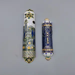 mezuzás europeias de comércio exterior, símbolo votivo, porta de templo religioso judaico Anjiafu, caixa de escrituras, porta, volume de escrituras