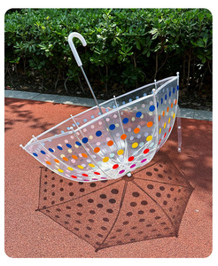 Muestra Gratis: Paraguas Transparente de Mango Largo para Adultos, con Cubierta de PVC/POE en Forma de Domo, para Mujeres, Bodas, Fotos y Moda - Product Image 5