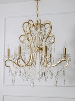 Lobby d'hôtel personnalisé grands lustres modernes de luxe pendentifs lampe grand éclairage lustre en cristal bougie lampe suspendue rouillée