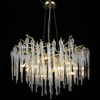 Haute qualité or lustre plafonnier intérieur maison salon arbre branche pendentif lumière