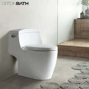 ORTONBATH Chine ชุดสุขภัณฑ์ทำจากเซรามิก,ชุดสุขภัณฑ์สีทองอัจฉริยะถังเก็บของอุณหภูมิต่ำสำหรับห้องน้ำจำนวน1ชิ้น