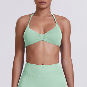 Women's <strong>Clothes</strong> Comfortable Underwear Fitness Wear Workout Clothing Slim Fit Sports Top Open Back Fitness Bra Seamless Yoga Bra - Product Image 6