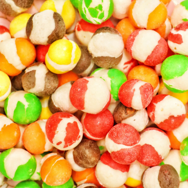 Chinese Factory Fruit Flavor Freeze Dry Jelly Beans Halal Bulk Wholesale Sour Sweet rainbow Freeze Dried Candy