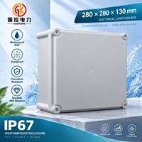 Boîtier de circuit imprimé étanche IP67 en ABS, boîte de jonction 280*280*130, boîtier de câblage en plastique ABS