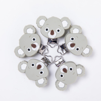 Clips porte-sucette en forme de Koala en métal et silicone pour bébé