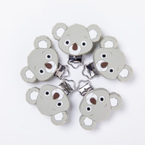 <span class=keywords><strong>Chupete</strong></span> de silicona con forma de Koala de Metal, Clips de soporte, <span class=keywords><strong>chupete</strong></span> de bebé con pezón de silicona - Product Image 4
