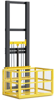 Ascenseur de fret vertical fixe industriel, élévateur hydraulique de marchandises avec système de protection de sécurité complet