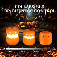 Richshining Décorations Halloween Lanterne Multiple-Jack Citrouille Lumières IP65 Rated Plastic Pumpkin Lamp Décorations