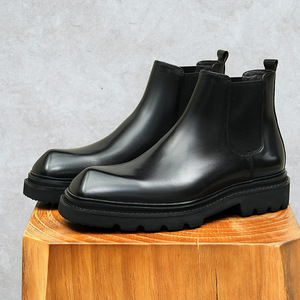 Botas de Tobillo Balmoral de Cuero para Hombre, Textura Lijada a Mano, Estilo Amish, Algodón, Resistentes al Agua, Antideslizantes - Product Image 2