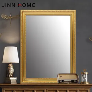 Jinn 홈 럭셔리 골드 질감 MDF 거울 현대 아트 데코 사무실 거실과 침실을 위한 가정 및 벽 장식