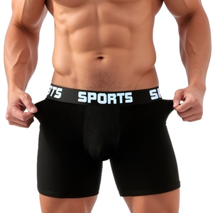 ODM boxeurs de Sport européens américains pour hommes mi-hauteur sous-vêtements antibactériens respirants Anti-scrotal humidité 2XL slips boxeurs - Product Image 1