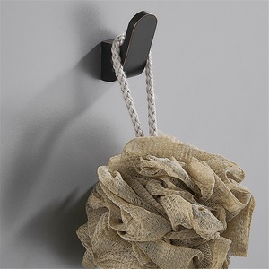 Thickened Black Coat <b>Hook</b> Iron White Clothes <b>Hook</b> Wall Hanging Bathroom <b>Towel</b> Hanger Modern Flexible Single <b>Hook</b> - Product Image 2