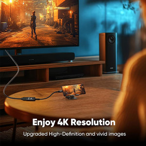 Tốc Độ Cao Loại C Để <span class=keywords><strong>HDMI</strong></span> Nam Để Nữ 4K 60Hz <span class=keywords><strong>HDMI</strong></span> USB C Loại C Adapter Cable Đối Galaxy S8 S9 Lưu Ý 8 MacBook - Product Image 5