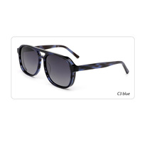 Lunettes de soleil dégradées 2026 pour hommes, protection UV400, logo personnalisé de haute qualité, monture double pont surdimensionnée en acétate, luxe