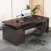 Ensemble de chaise de bureau de direction moderne et minimaliste en bois, résistant aux taches et à la saleté, poste de travail individuel